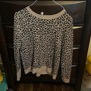 Animal print sweater. Size medium